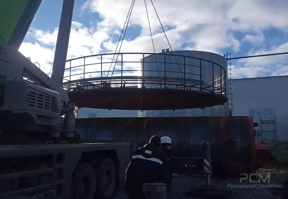 Монтаж резервуара вертикального стального РВС-1000